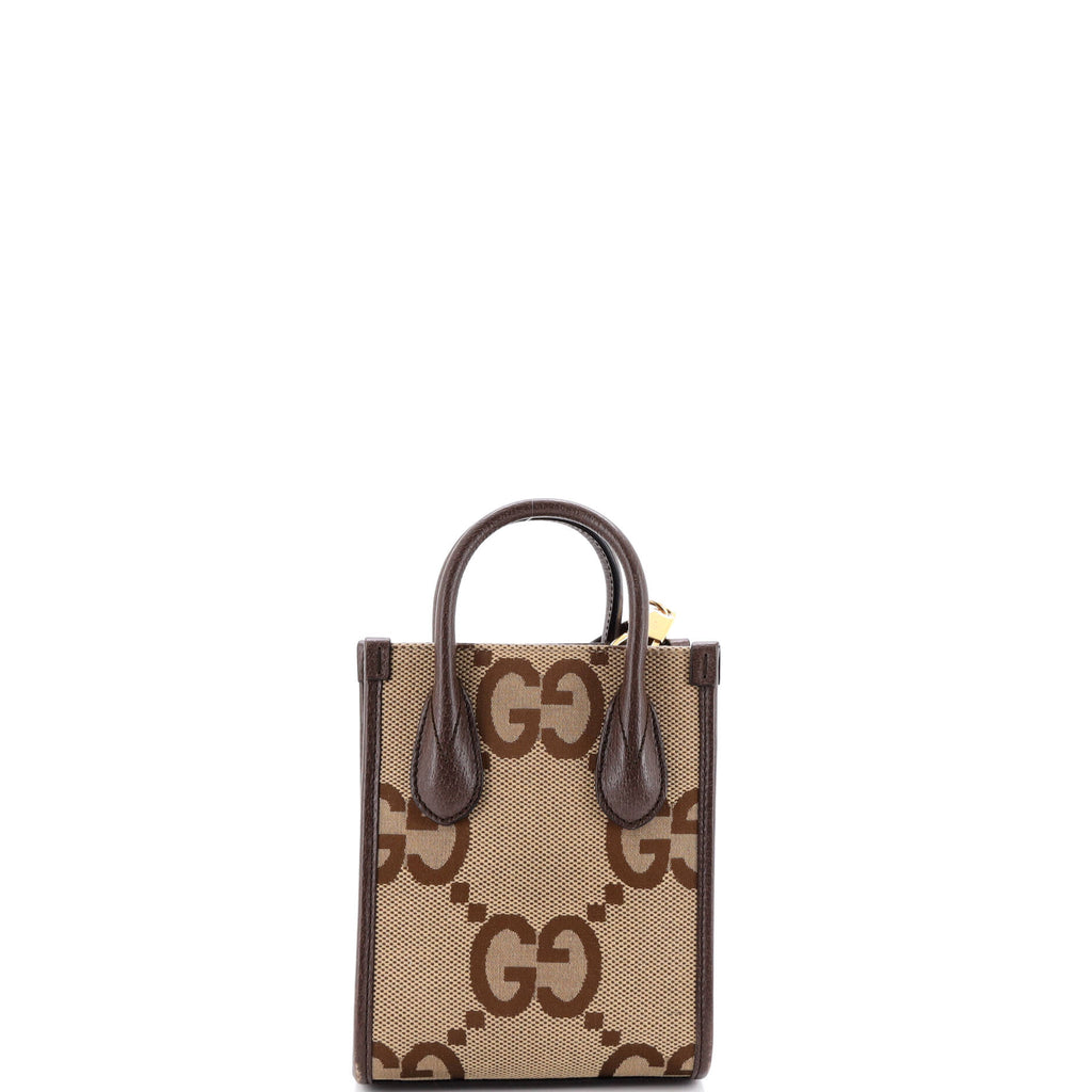Vertical Tote Jumbo GG Canvas Mini
