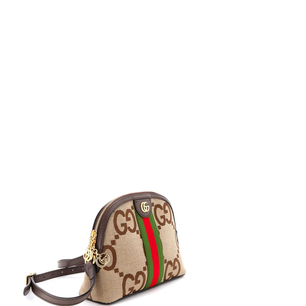 Ophidia Dome Shoulder Bag Jumbo GG Canvas Small