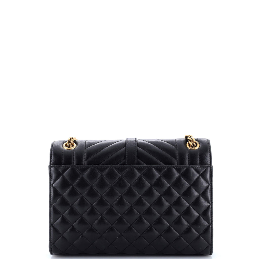 Classic Monogram Envelope Satchel Mixed Matelasse Leather Medium