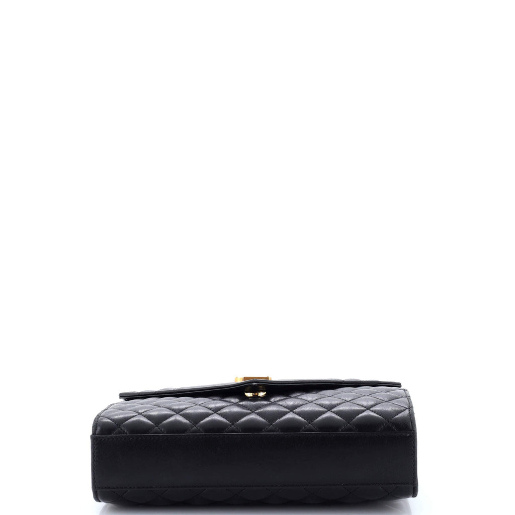 Classic Monogram Envelope Satchel Mixed Matelasse Leather Medium