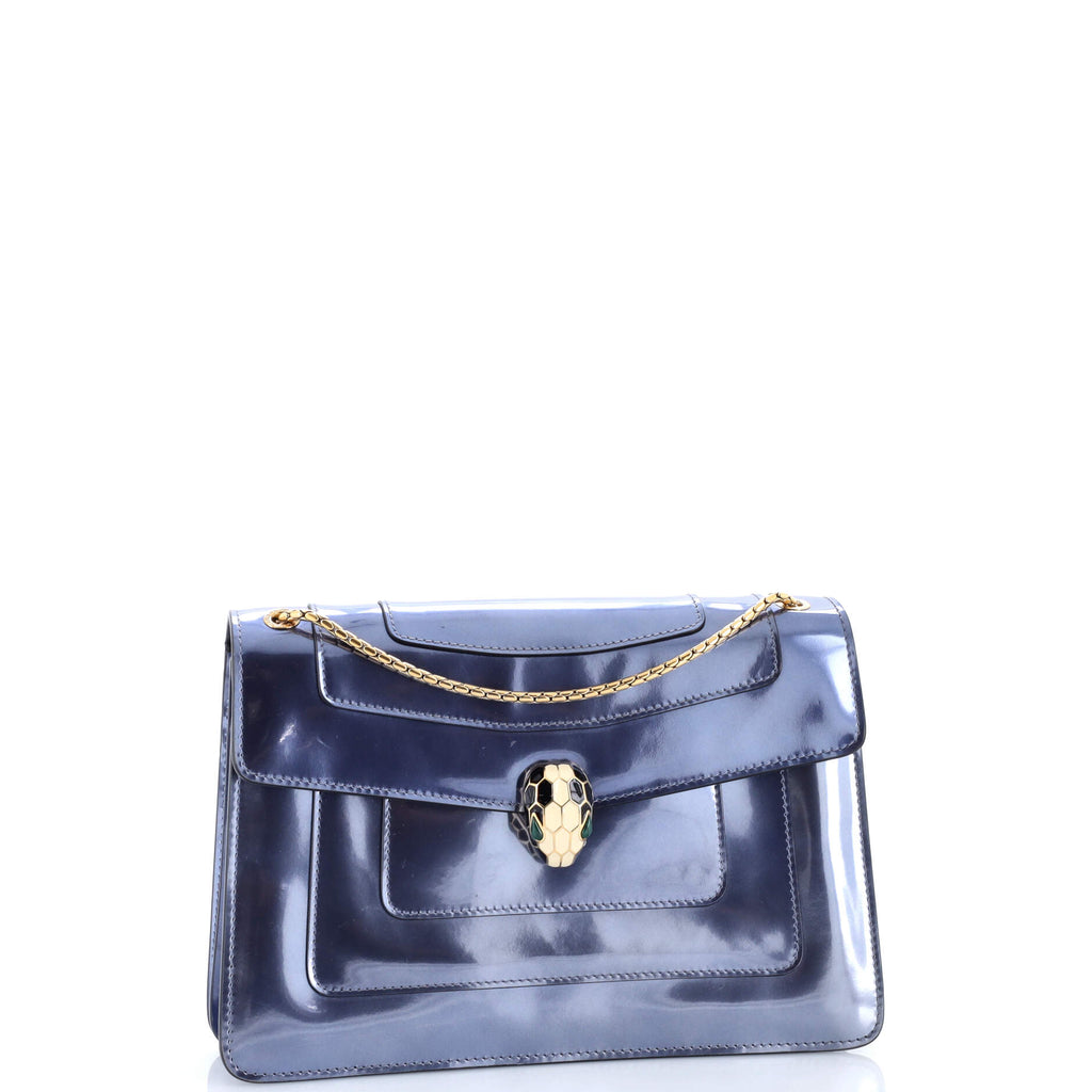 Serpenti Forever Shoulder Bag Metallic Leather Medium