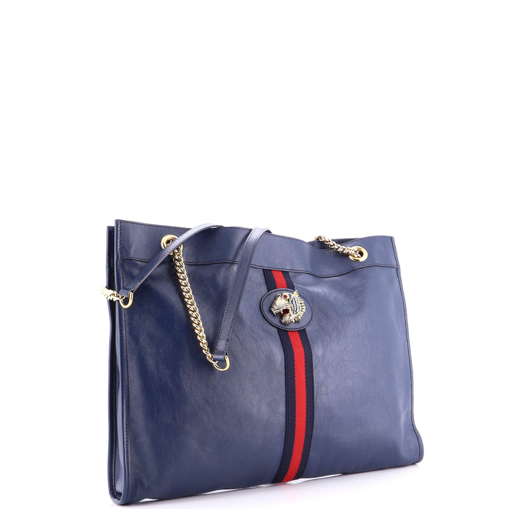 Rajah Chain Tote Leather Large