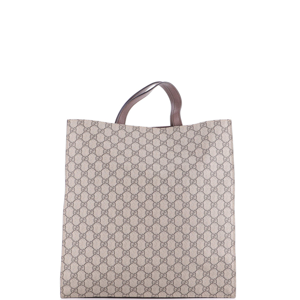 Courrier Convertible Soft Open Tote GG Coated Canvas with Applique North South