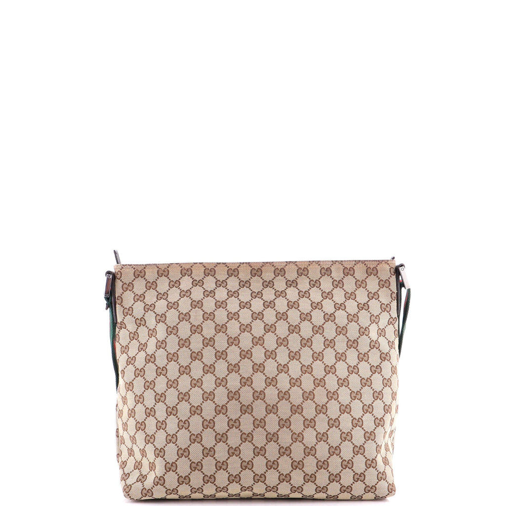 Front Pocket Web Messenger GG Canvas Medium
