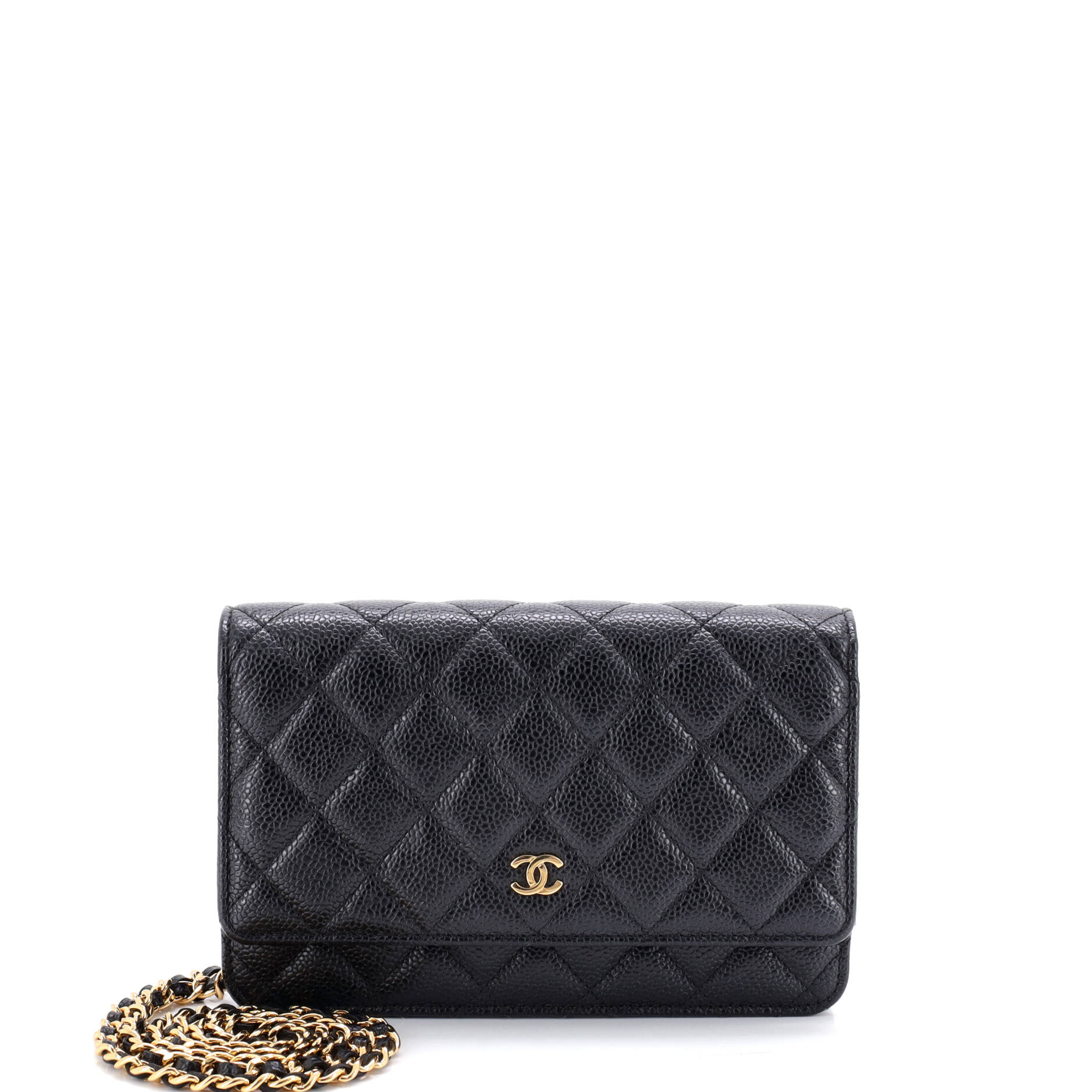 Wallet on Chain Quilted Caviar