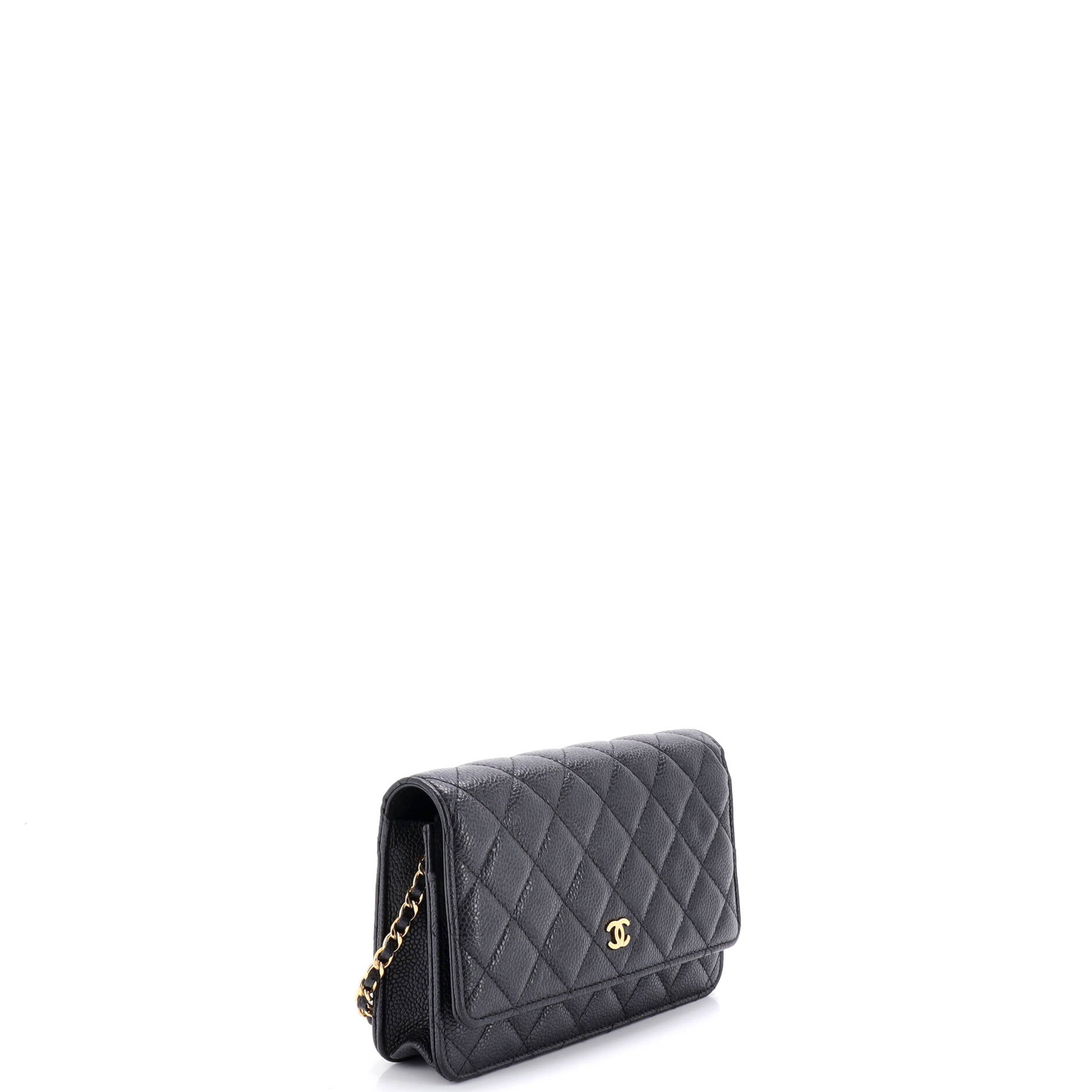 Wallet on Chain Quilted Caviar