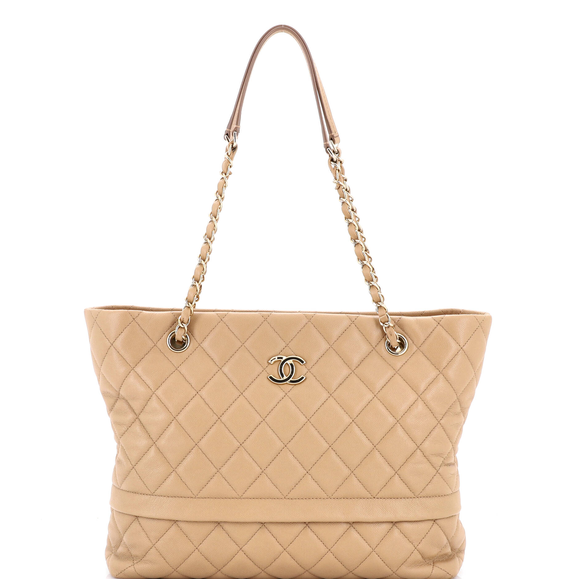 Rolled Up Tote Quilted Caviar