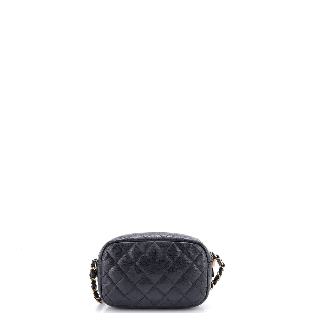 Camera Case Bag Quilted Caviar Mini