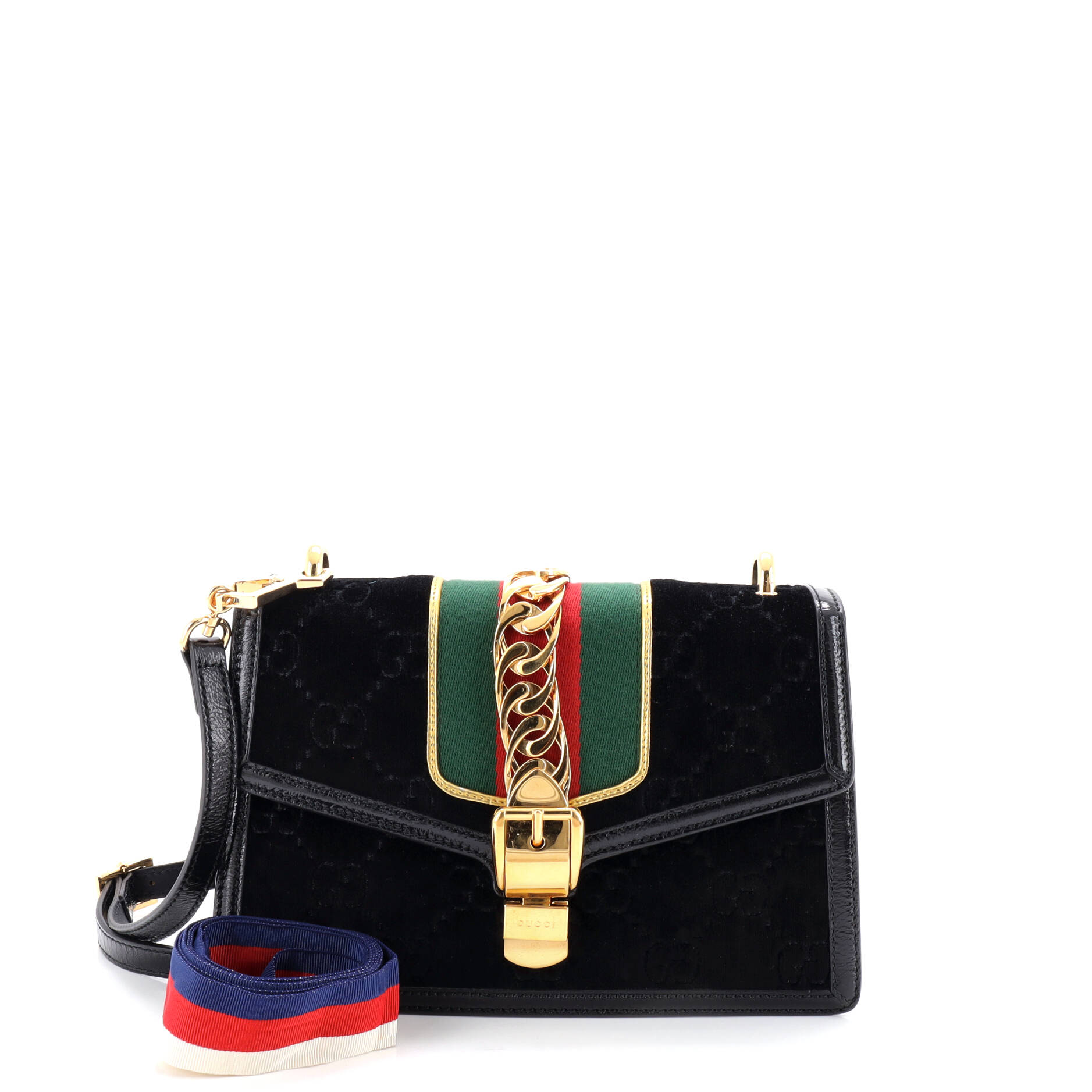 Sylvie Shoulder Bag GG Velvet Small