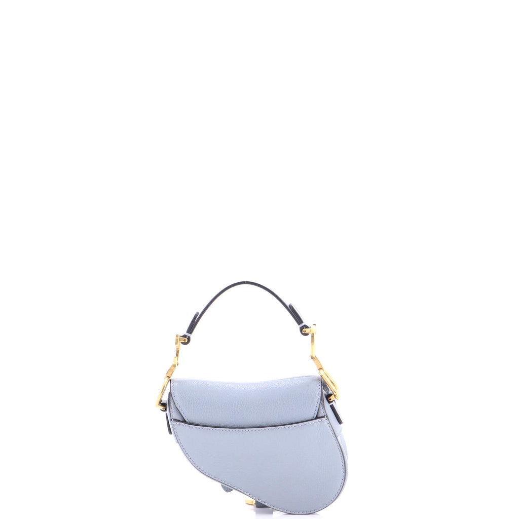 Saddle Handbag with Strap Leather Micro