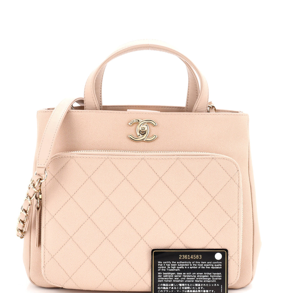 Business Affinity Tote Quilted Caviar Small
