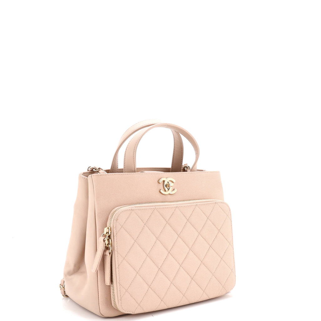 Business Affinity Tote Quilted Caviar Small