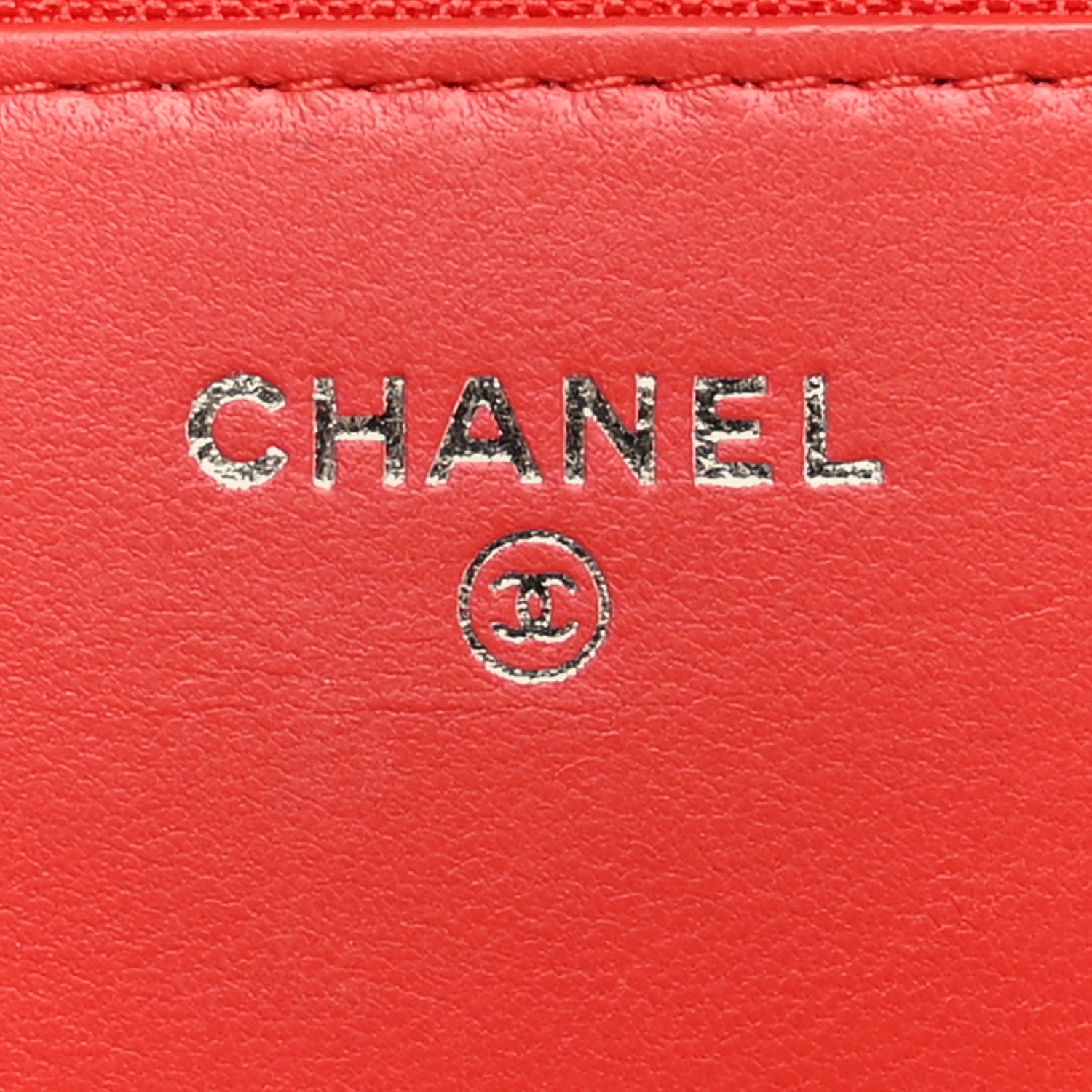 Lambskin Quilted Boy Wallet On Chain WOC Red