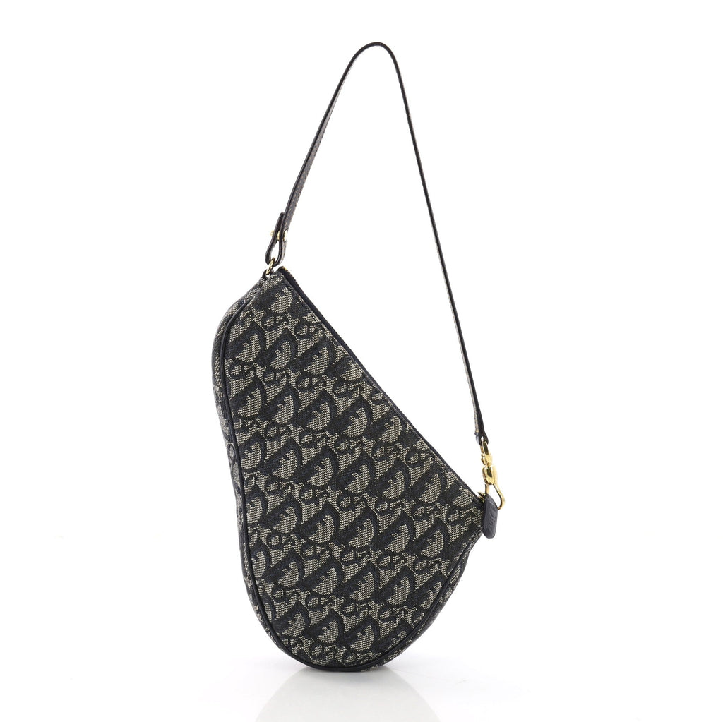 Vintage Saddle Bag Diorissimo Canvas Mini