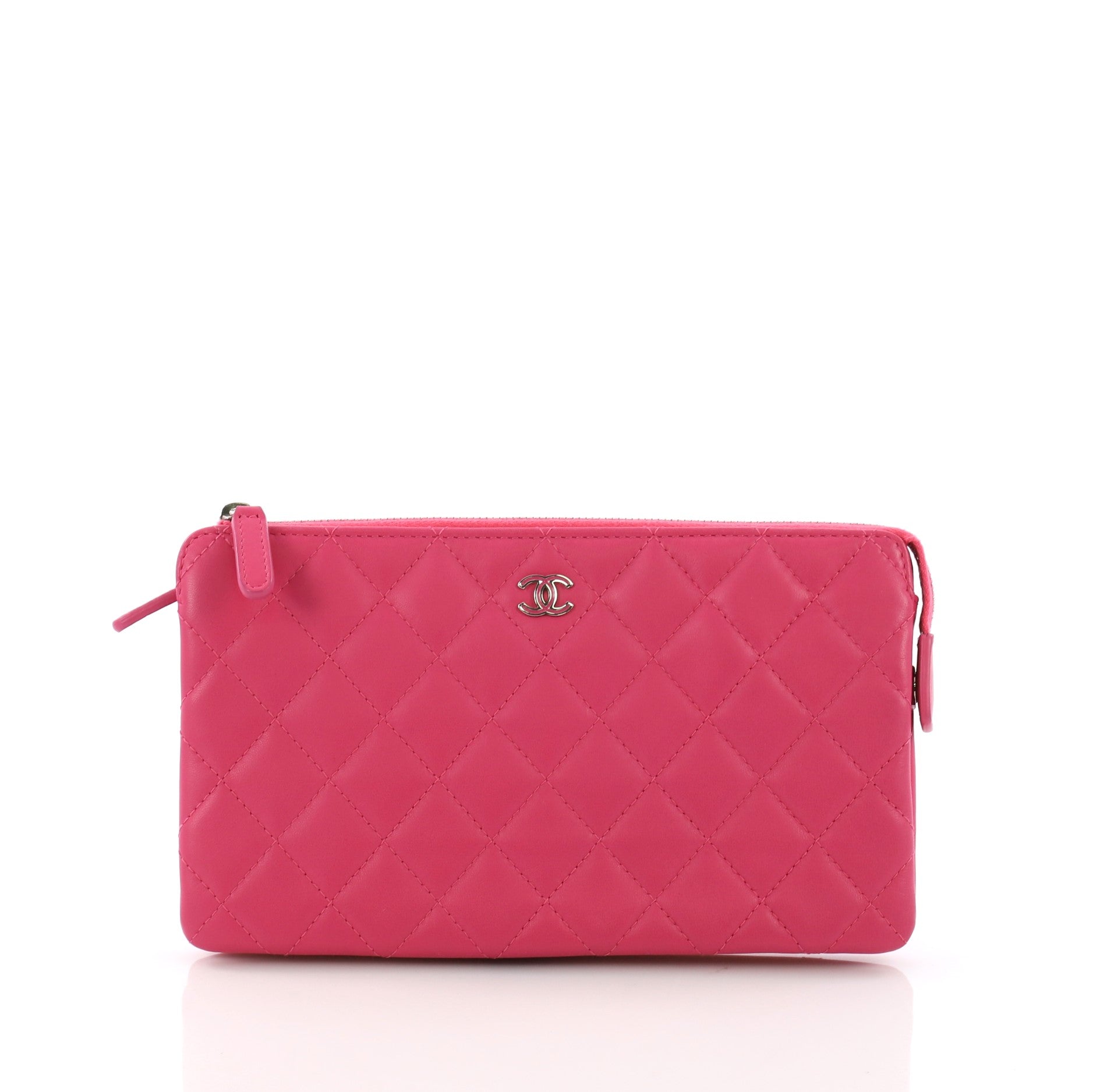 O Case Clutch Quilted Lambskin Small