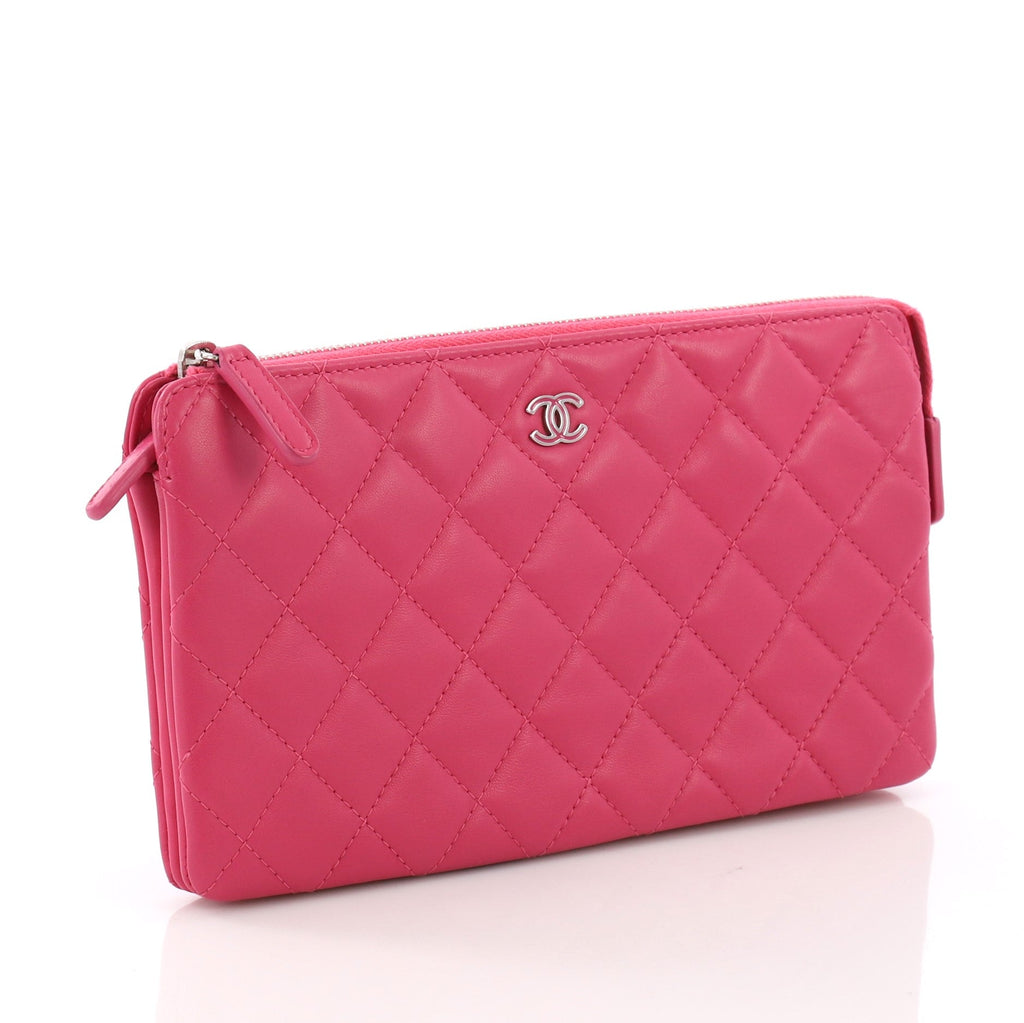 O Case Clutch Quilted Lambskin Small