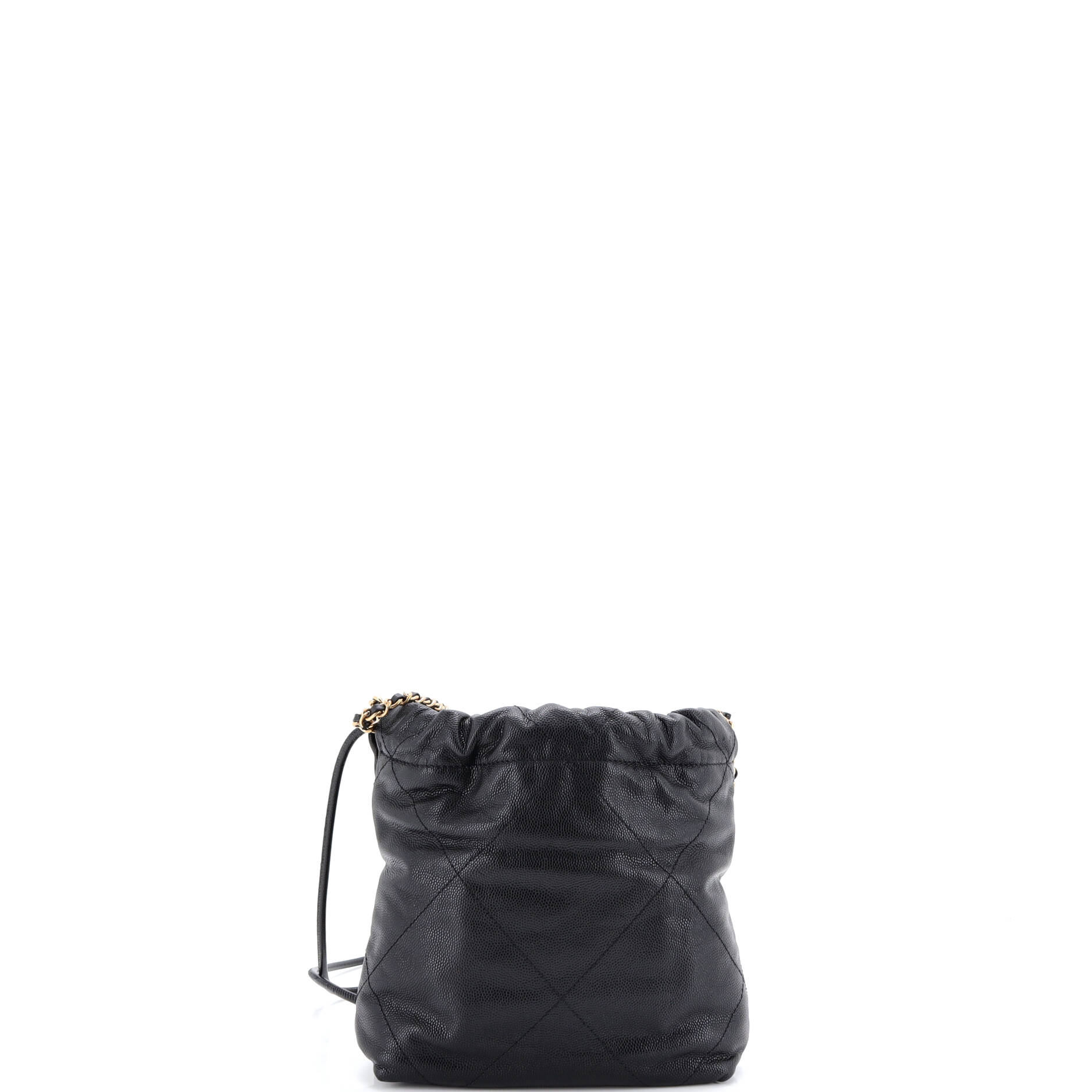 22 Chain Hobo Quilted Caviar Mini