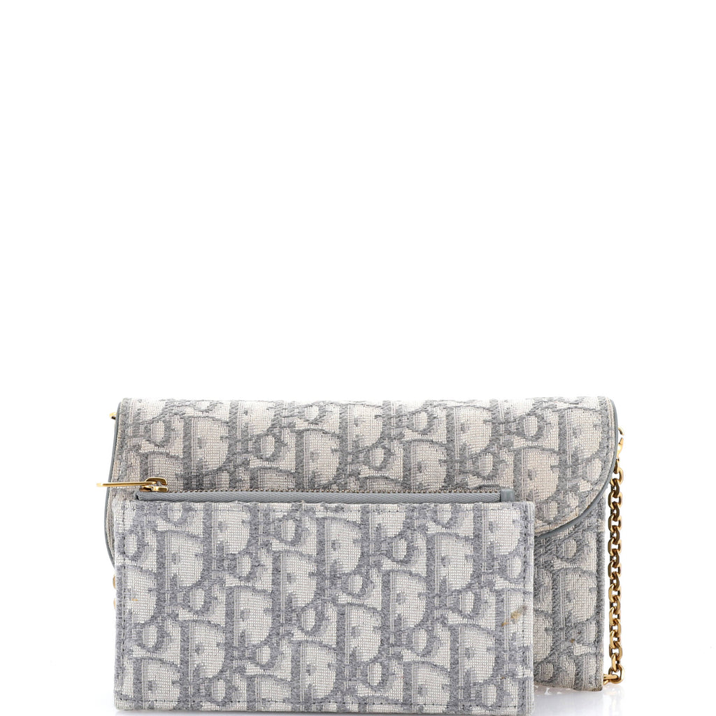 Saddle Chain Wallet Oblique Canvas