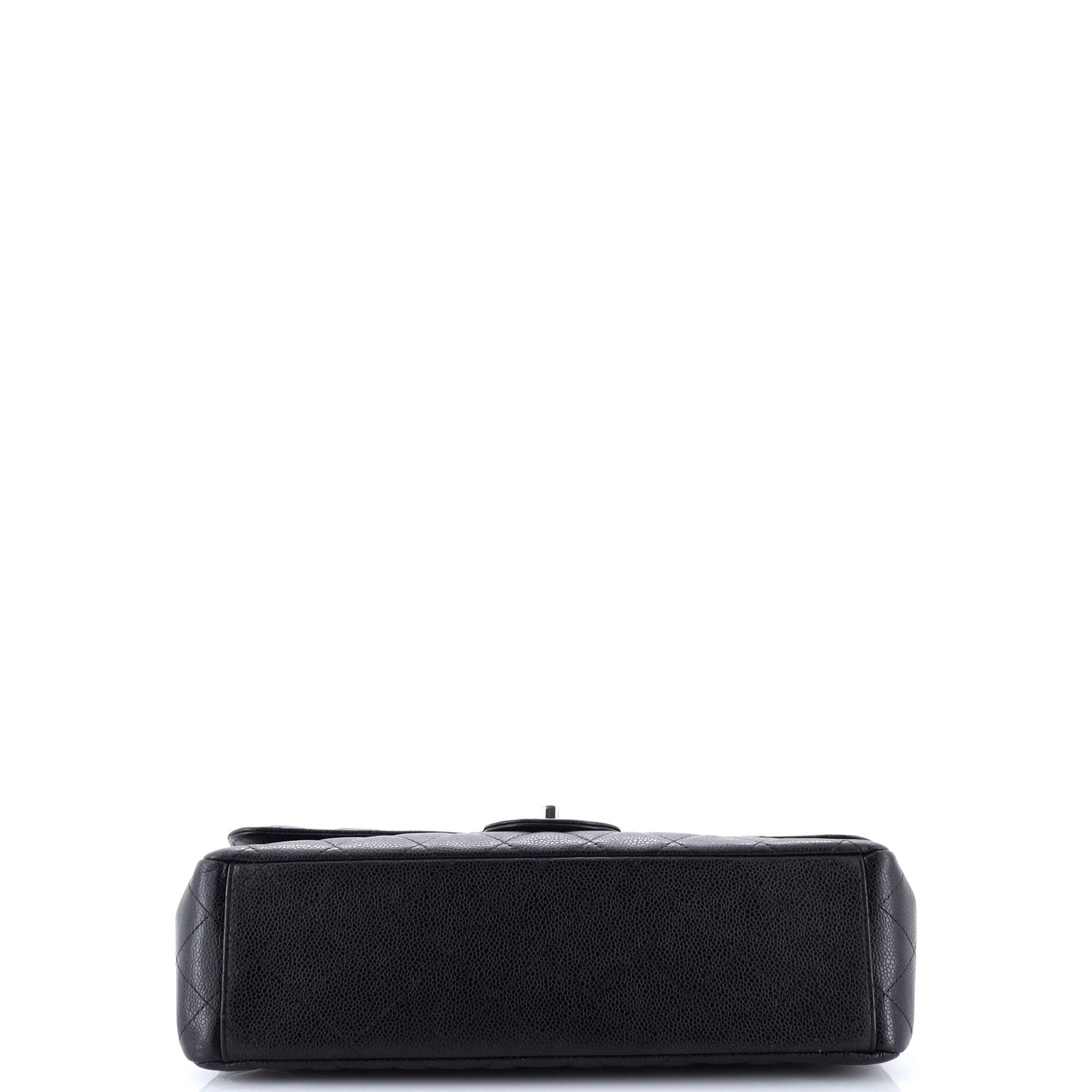 Classic Double Flap Bag Quilted Caviar Maxi