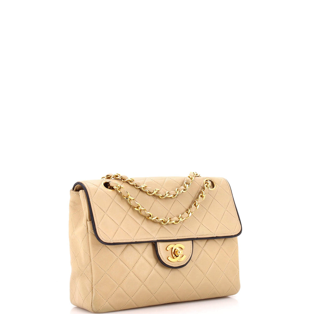 Vintage Square Classic Flap Bag Quilted Lambskin Small