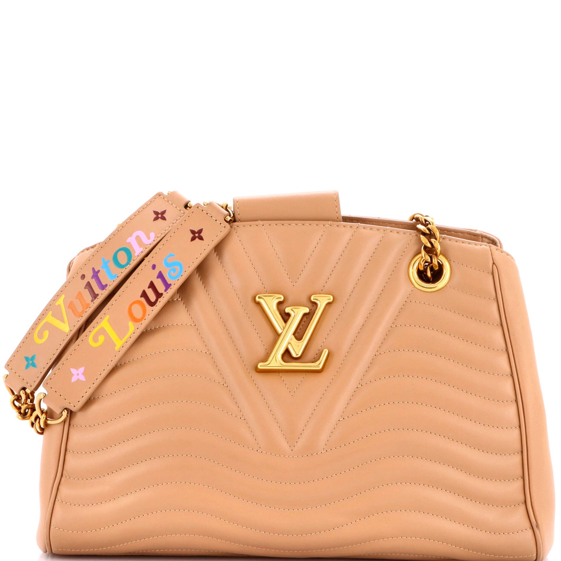 New Wave Chain Tote Quilted Leather