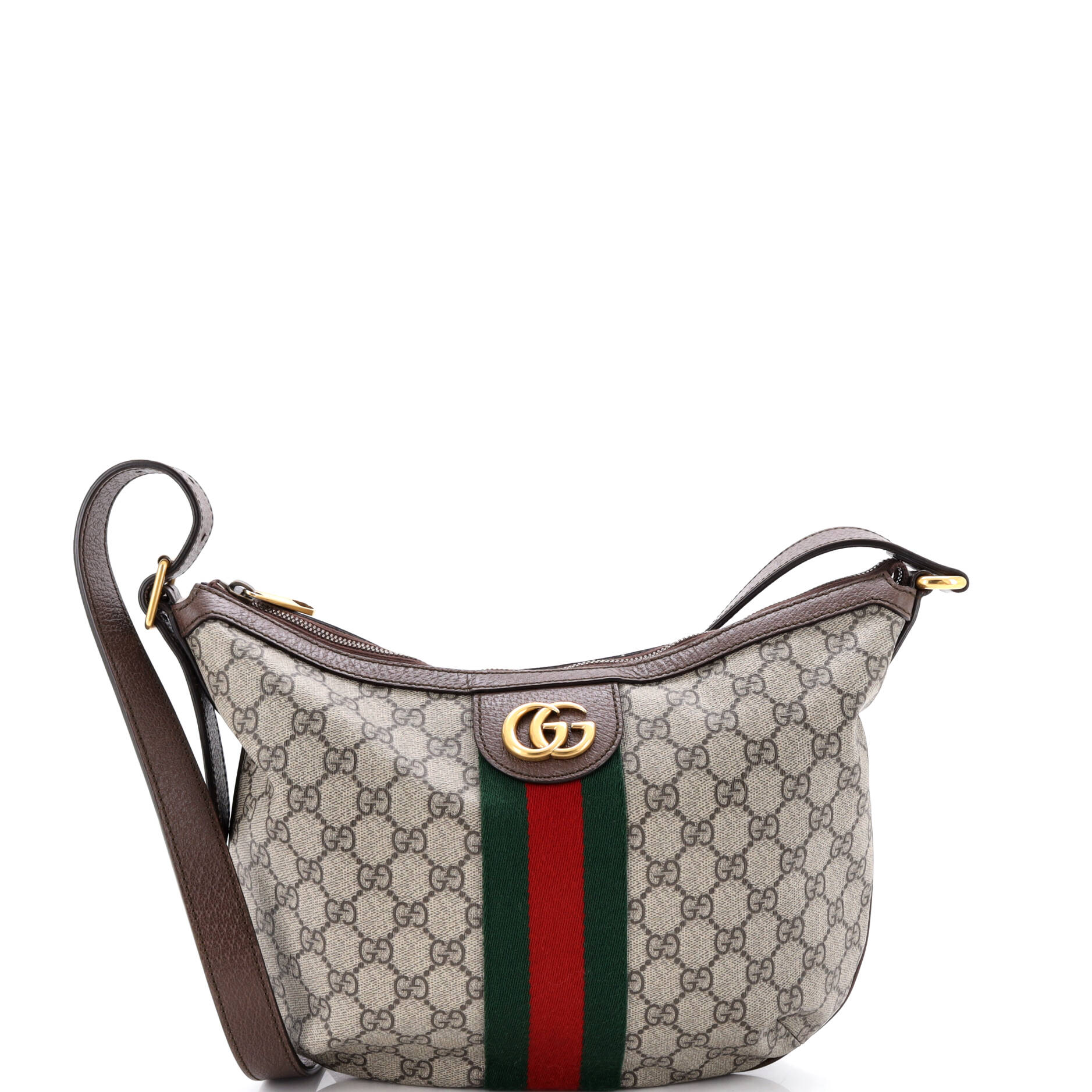 Ophidia Half Moon Hobo GG Coated Canvas Small