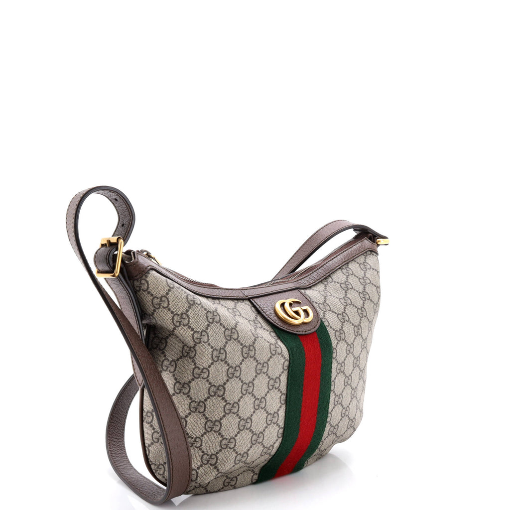 Ophidia Half Moon Hobo GG Coated Canvas Small