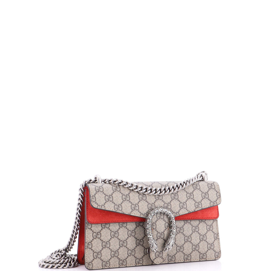 Dionysus Bag GG Coated Canvas with Crystal Embellished Metal Small