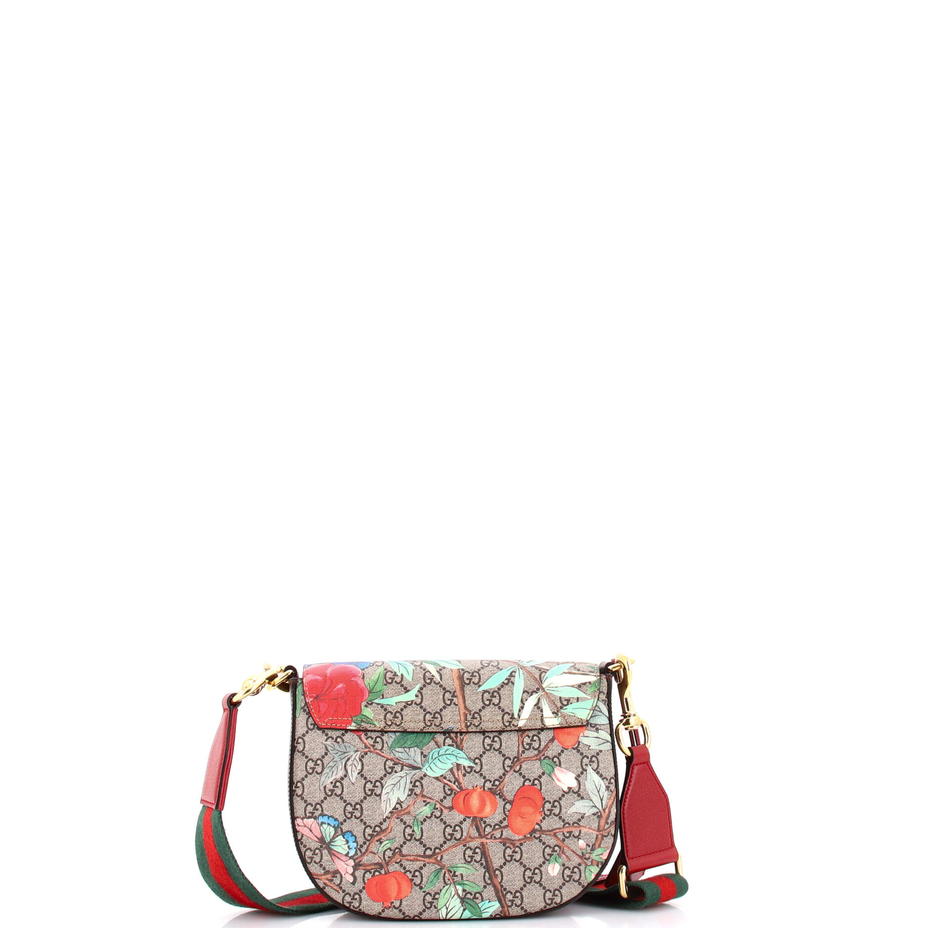 Padlock Saddle Shoulder Bag Tian Print GG Coated Canvas Medium