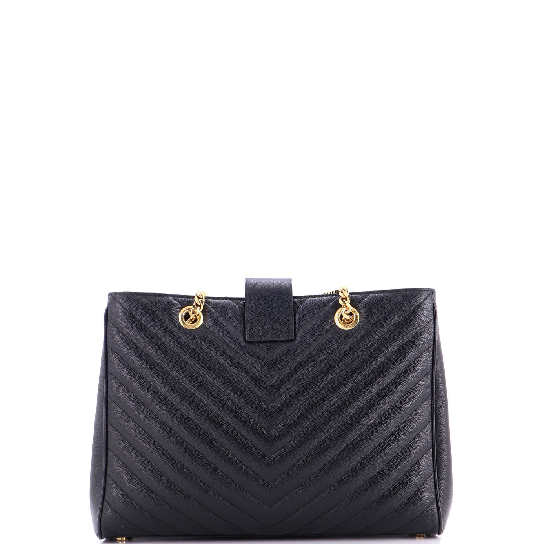 Classic Monogram Shopper Matelasse Chevron Leather Large
