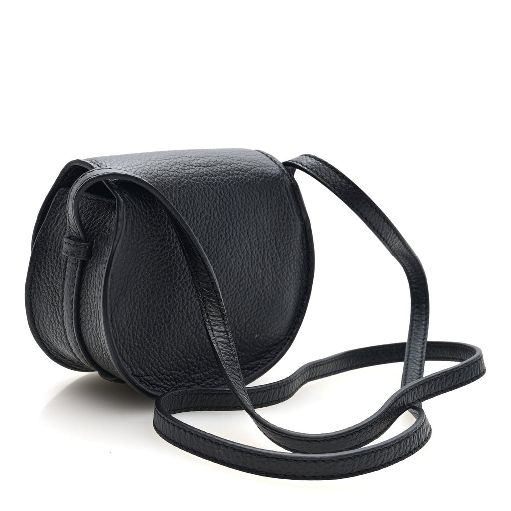 Calfskin Nano Marcie Saddle Bag Black