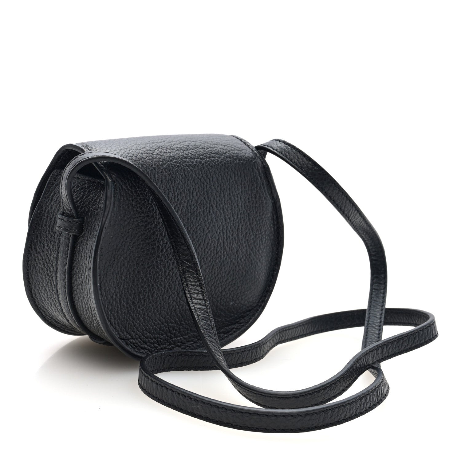 Calfskin Nano Marcie Saddle Bag Black