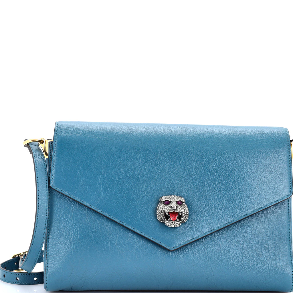 Crystal Animalier Shoulder Bag Leather Medium