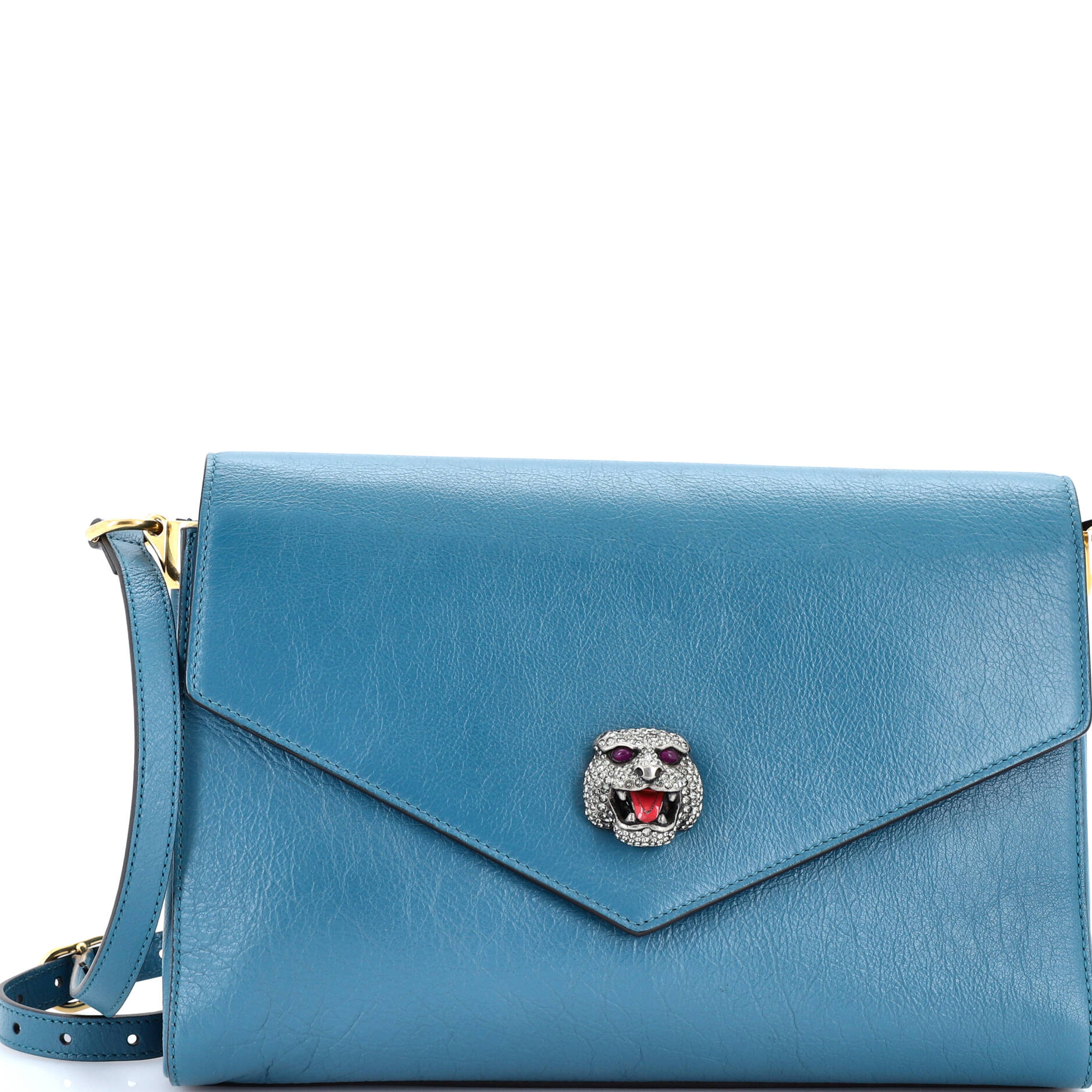 Crystal Animalier Shoulder Bag Leather Medium