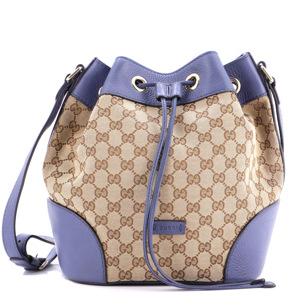 Classic Bucket Bag GG Canvas with Leather Medium