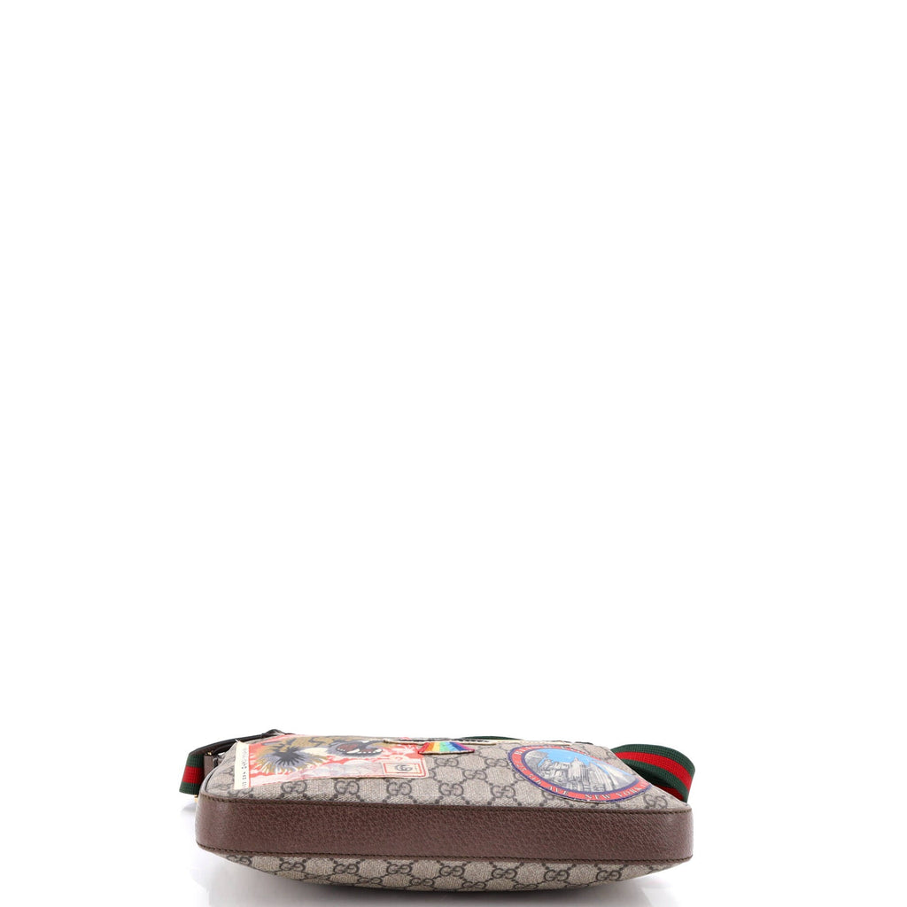 Courrier Zip Messenger GG Coated Canvas with Applique Medium
