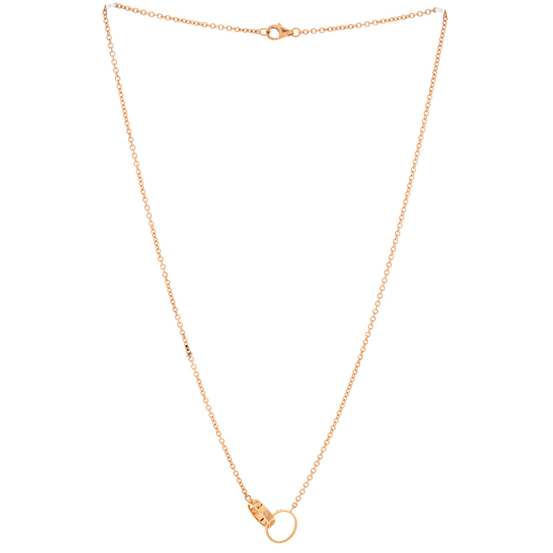 Love Interlocking Necklace 18K Rose Gold