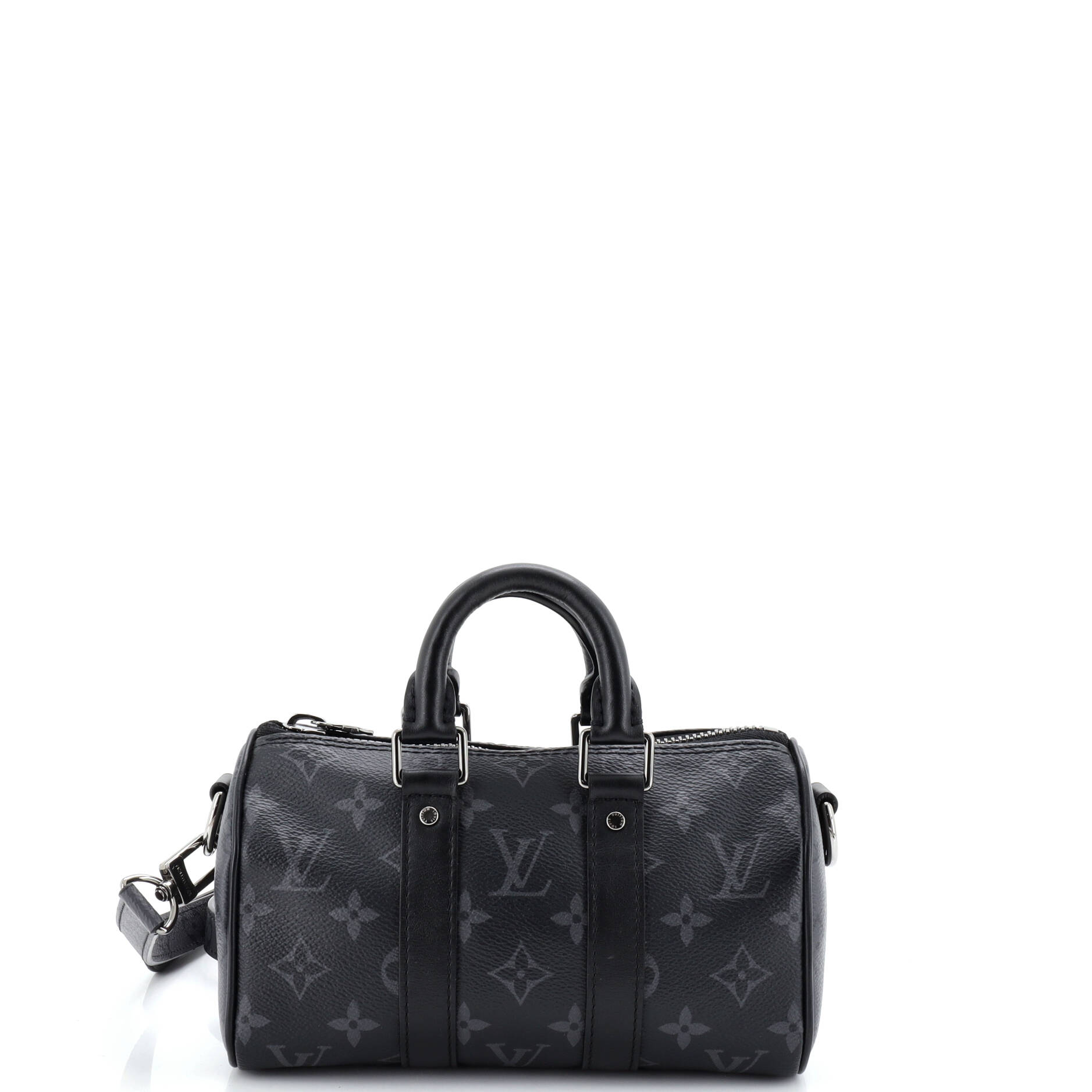 Keepall Bandouliere Bag Reverse Monogram Eclipse Canvas XS