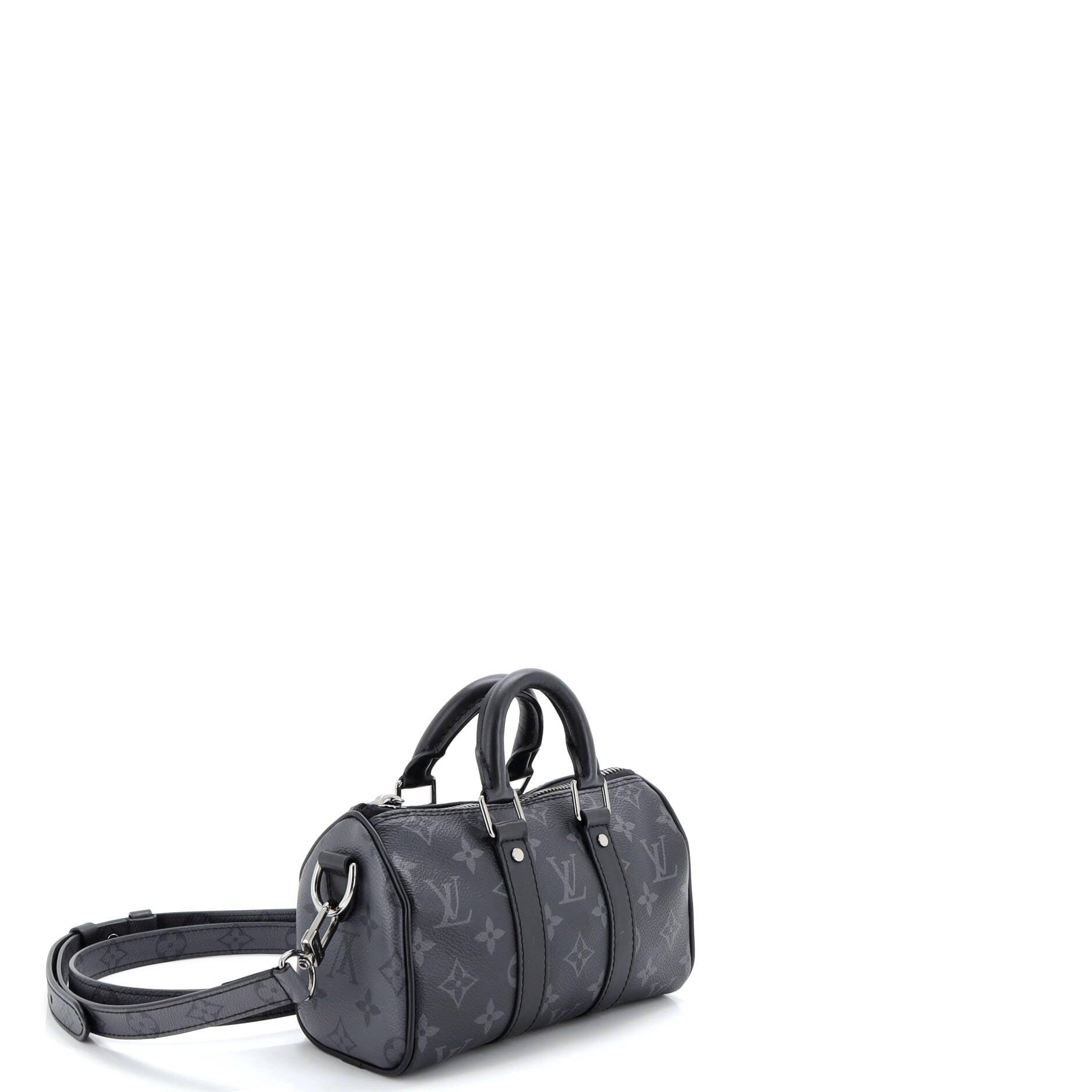 Keepall Bandouliere Bag Reverse Monogram Eclipse Canvas XS