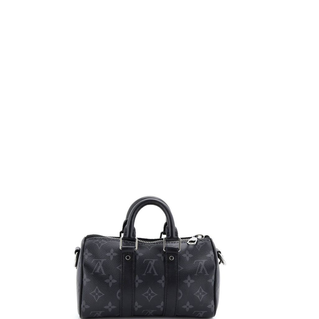 Keepall Bandouliere Bag Reverse Monogram Eclipse Canvas XS