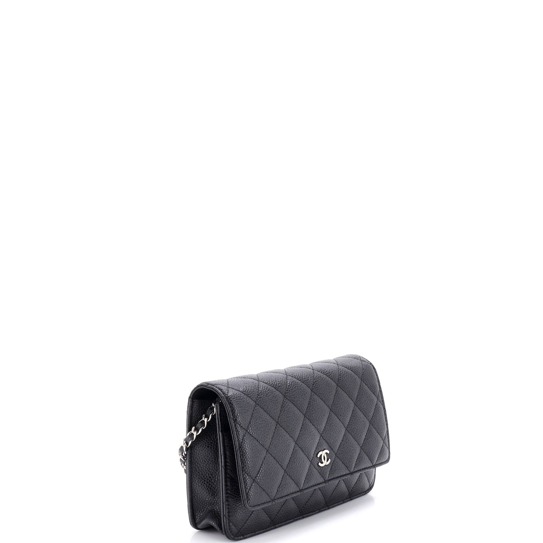 Wallet on Chain Quilted Caviar