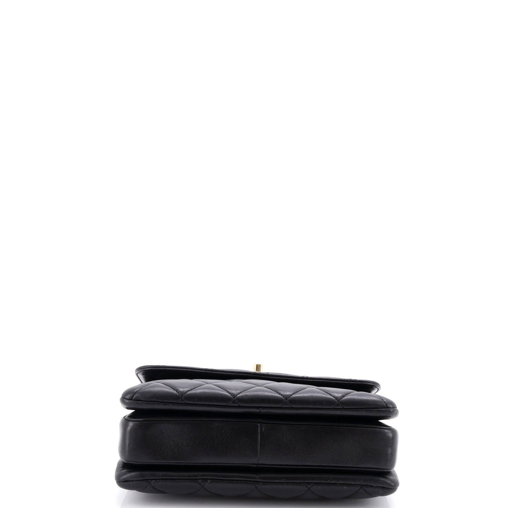 Trendy CC Top Handle Bag Quilted Lambskin Small