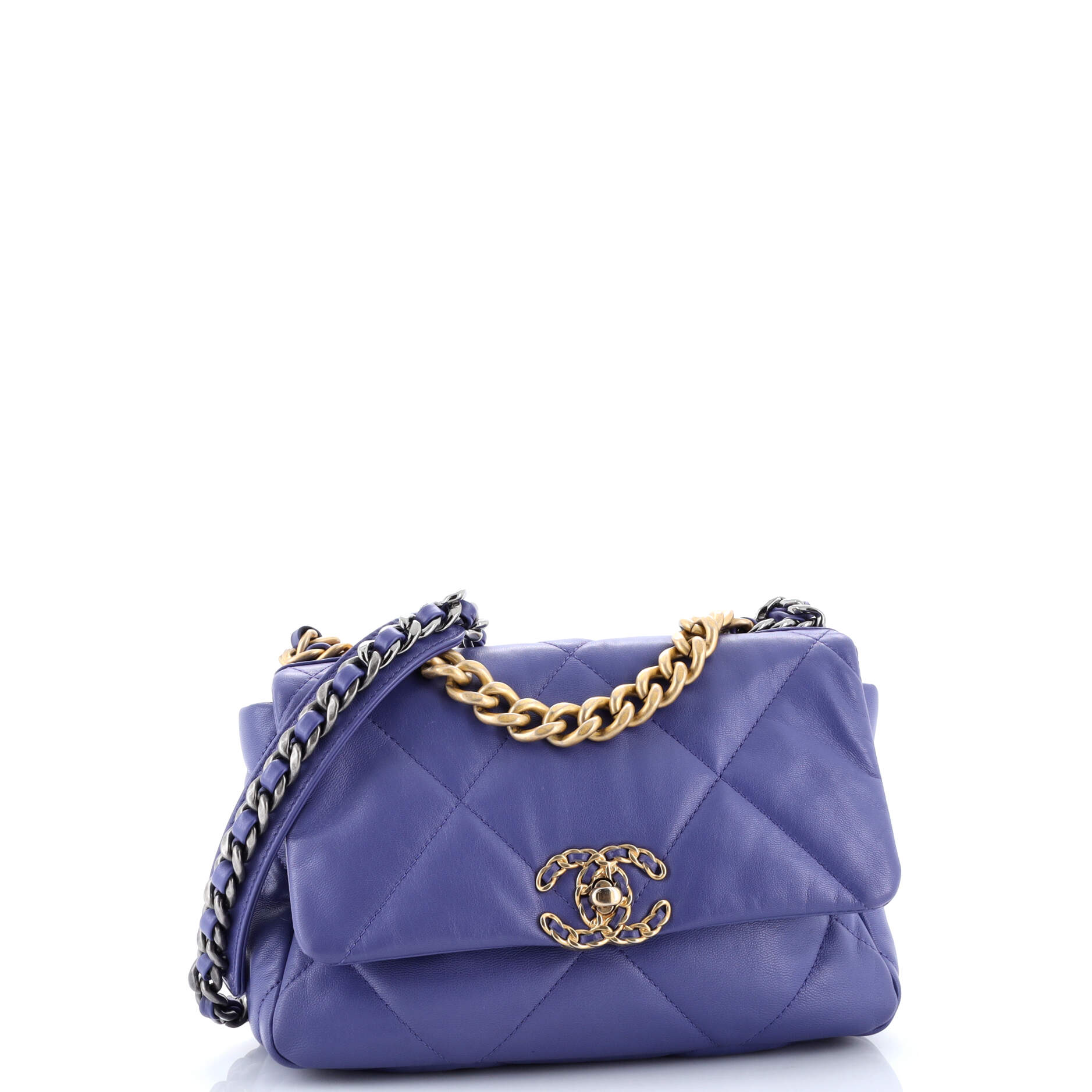 19 Flap Bag Quilted Leather Medium