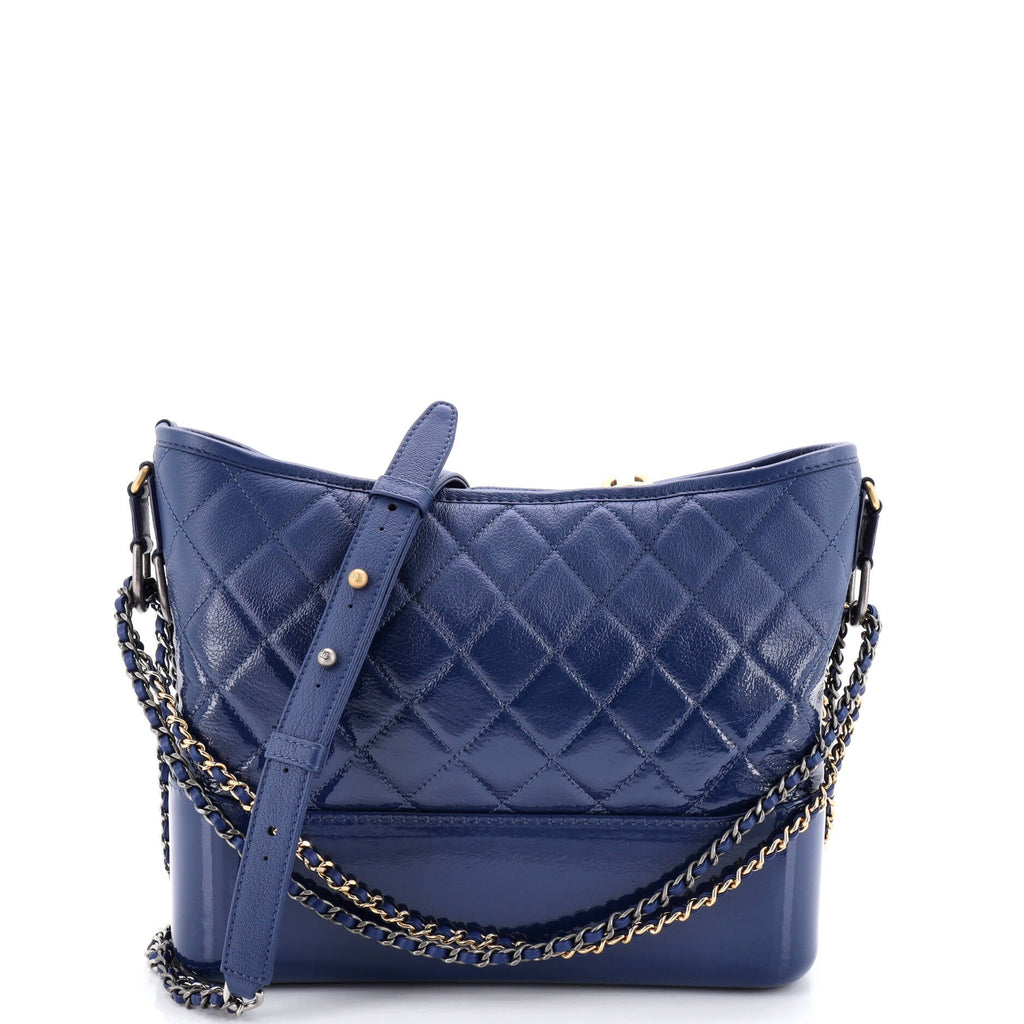 Gabrielle Hobo Quilted Goatskin and Patent Medium