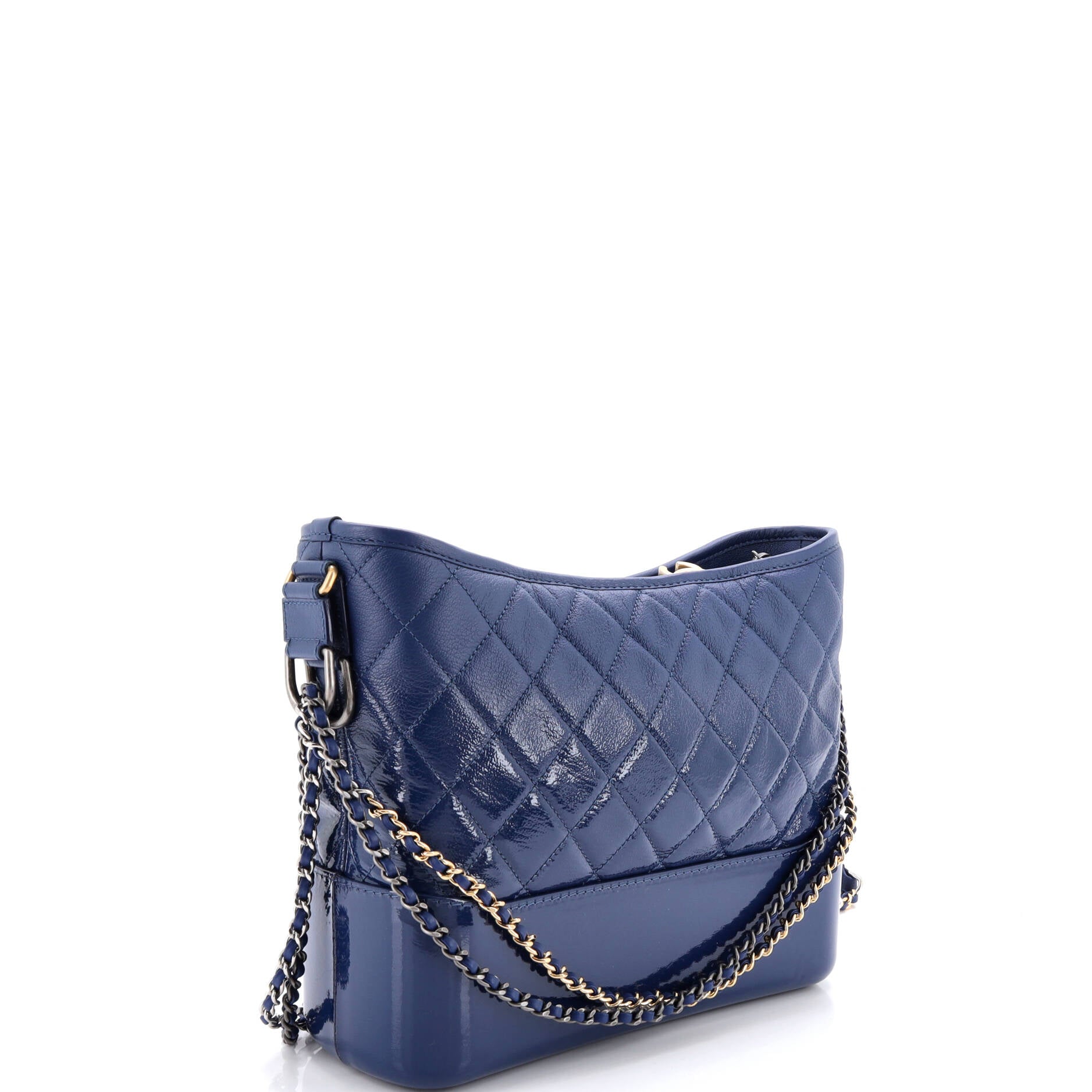 Gabrielle Hobo Quilted Goatskin and Patent Medium