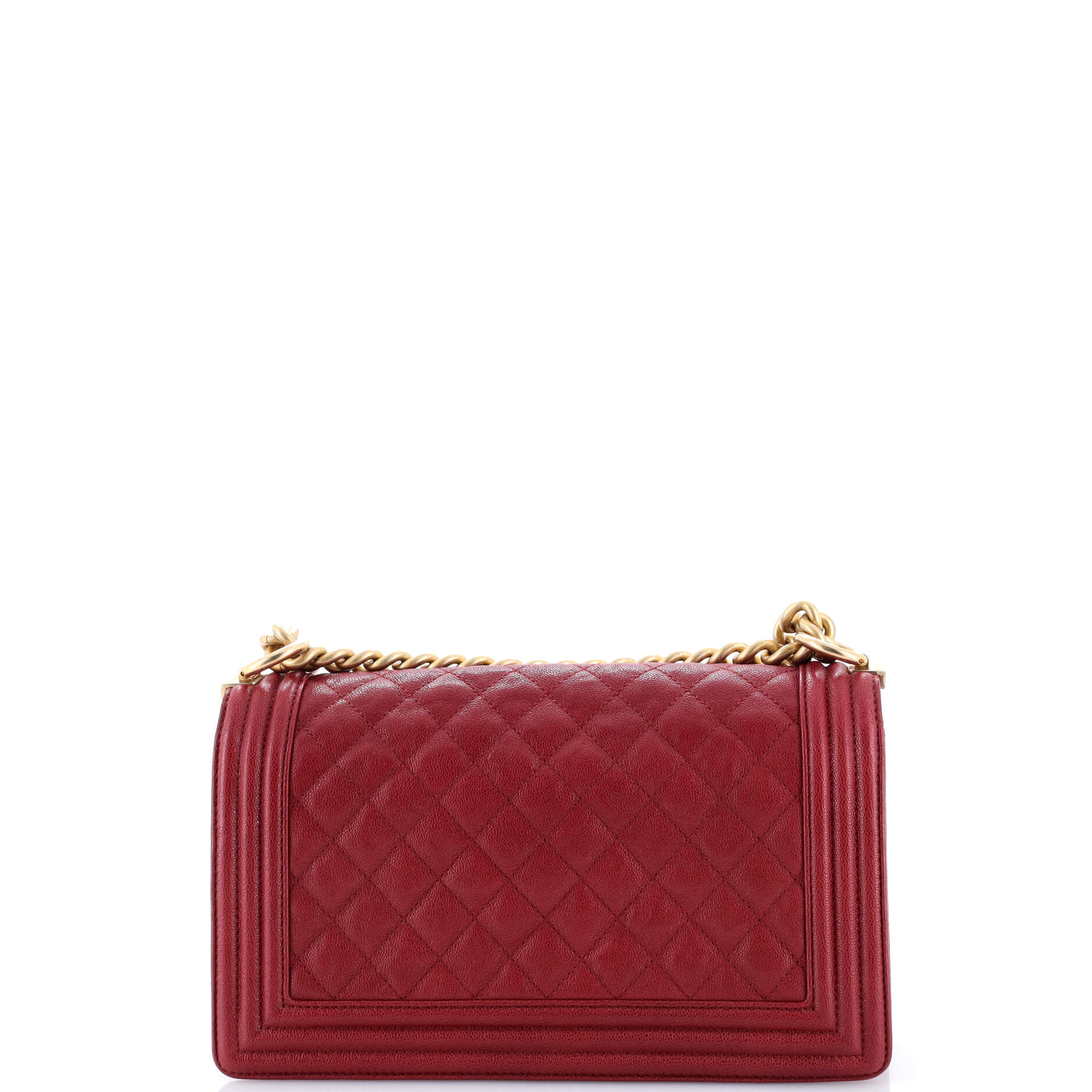 Boy Flap Bag Quilted Caviar Old Medium
