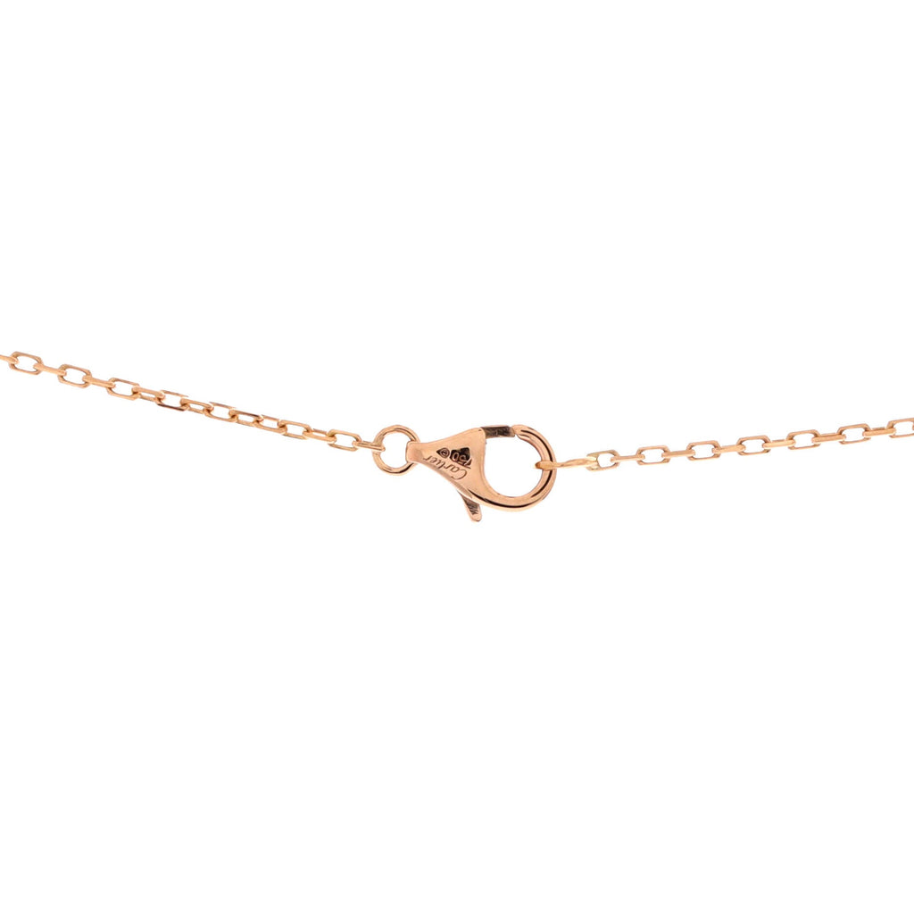 Logo Double C Pendant Necklace 18K Rose Gold with Diamonds