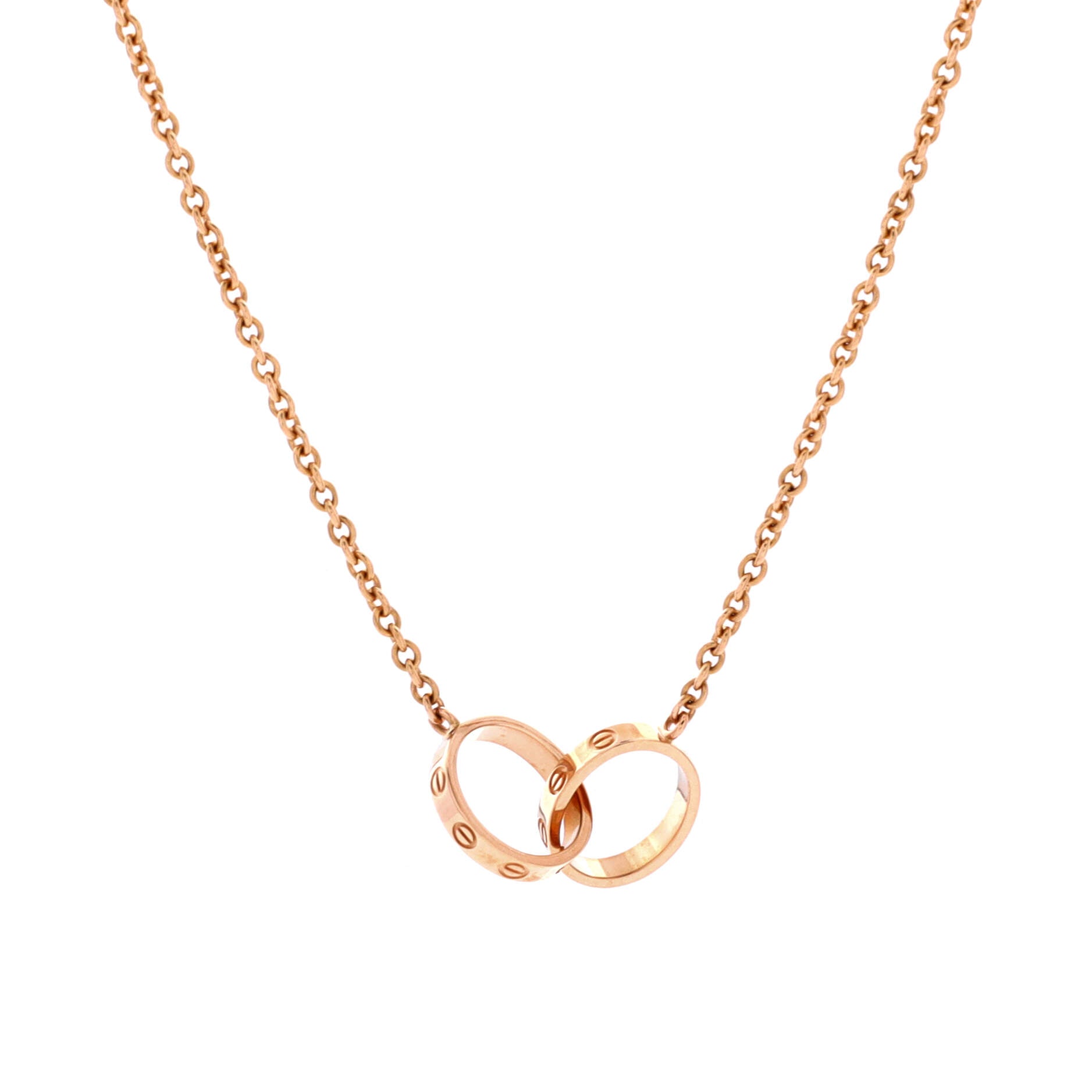Love Interlocking Necklace 18K Rose Gold