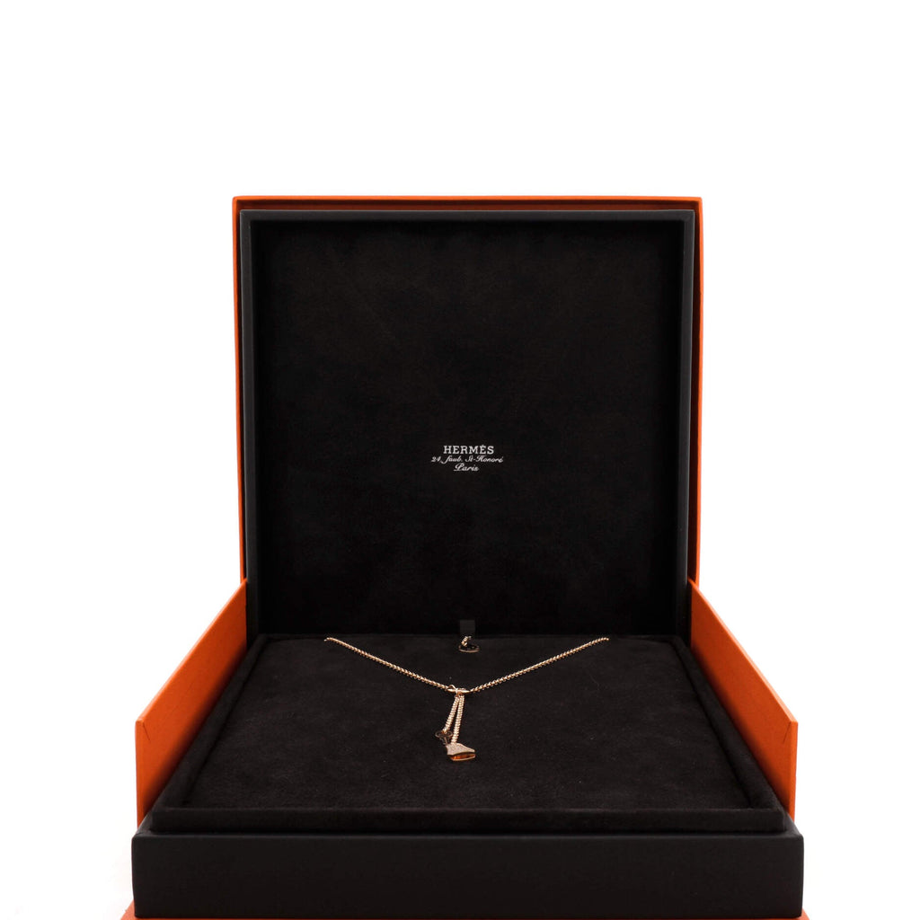 Kelly Clochette Pendant Necklace 18K Rose Gold with Diamonds Small