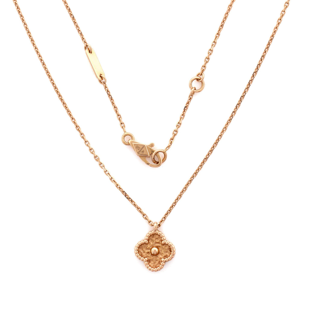 Sweet Alhambra Pendant Necklace 18K Rose Gold
